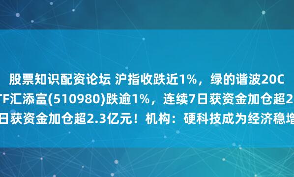 股票知识配资论坛 沪指收跌近1%，绿的谐波20CM涨停！上证指数ETF汇添富(510980)跌逾1%，连续7日获资金加仓超2.3亿元！机构：硬科技成为经济稳增长关键引擎